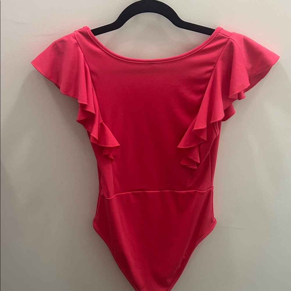 Pink Ruffled Bodysuit - Picture 2 of 2